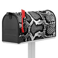 Black And White Snakeskin Print Mailbox Cover