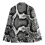Black And White Snakeskin Print Men's Blazer