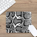 Black And White Snakeskin Print Mouse Pad