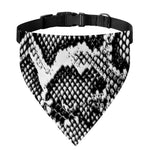 Black And White Snakeskin Print Over The Collar Dog Bandana