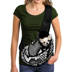 Black And White Snakeskin Print Pet Sling Carrier