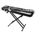 Black And White Snakeskin Print Piano Keyboard Cover