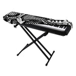 Black And White Snakeskin Print Piano Keyboard Cover