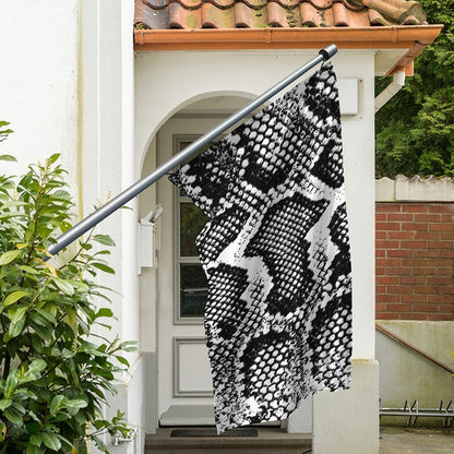 Black And White Snakeskin Print Polyester Flag