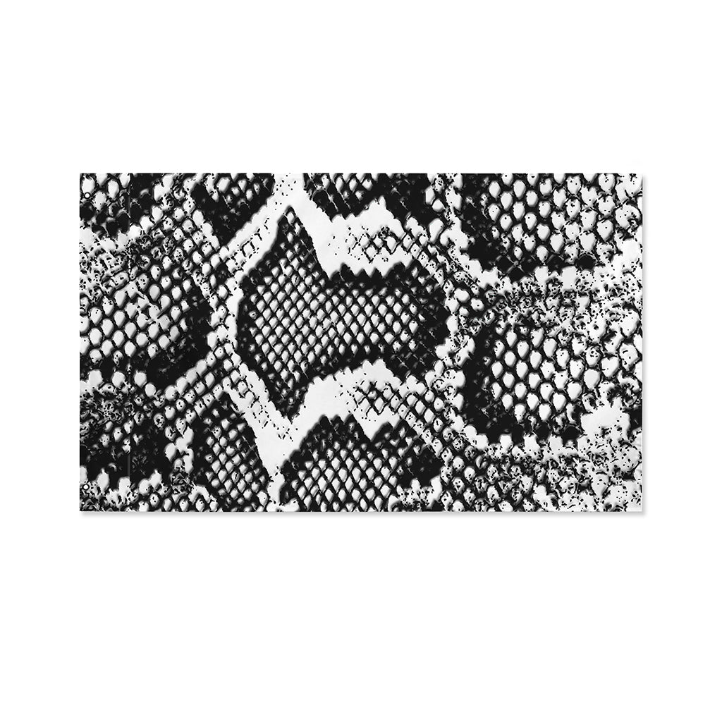 Black And White Snakeskin Print Polyester Flag