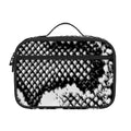 Black And White Snakeskin Print Portable Lunch Bag