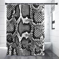 Black And White Snakeskin Print Premium Shower Curtain