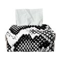 Black And White Snakeskin Print Rectangle Tissue Box Cover