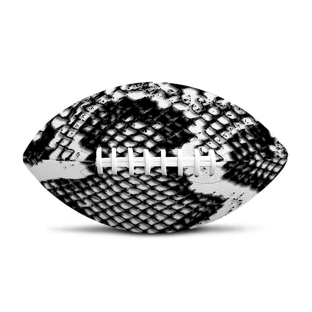 Black And White Snakeskin Print Rugby Ball