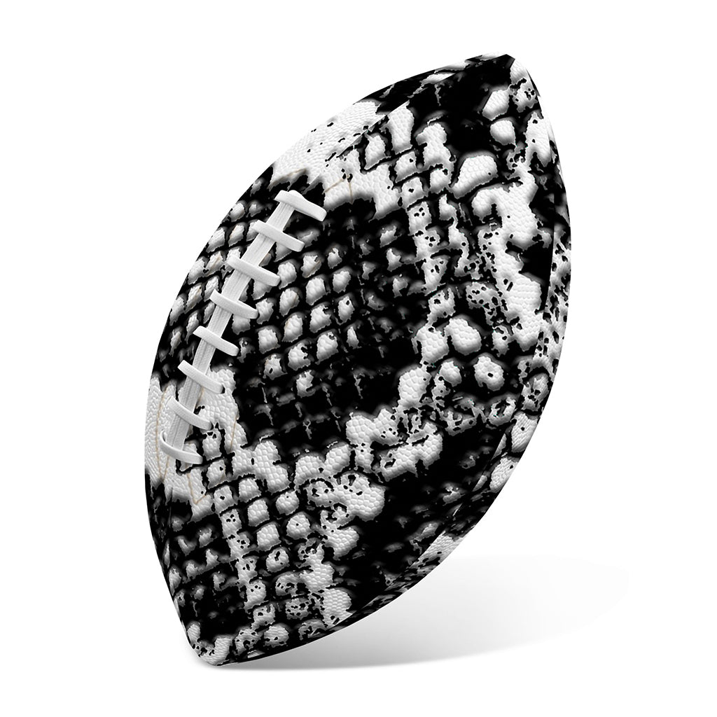 Black And White Snakeskin Print Rugby Ball
