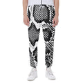 Black And White Snakeskin Print Joggers