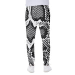 Black And White Snakeskin Print Scuba Joggers