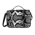 Black And White Snakeskin Print Shoulder Strap Bible Bag