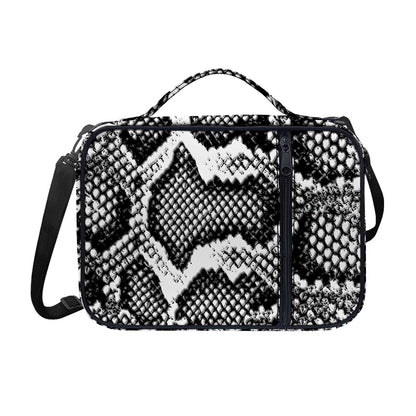 Black And White Snakeskin Print Shoulder Strap Bible Bag