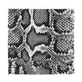 Black And White Snakeskin Print Silk Bandana