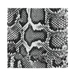 Black And White Snakeskin Print Silk Bandana