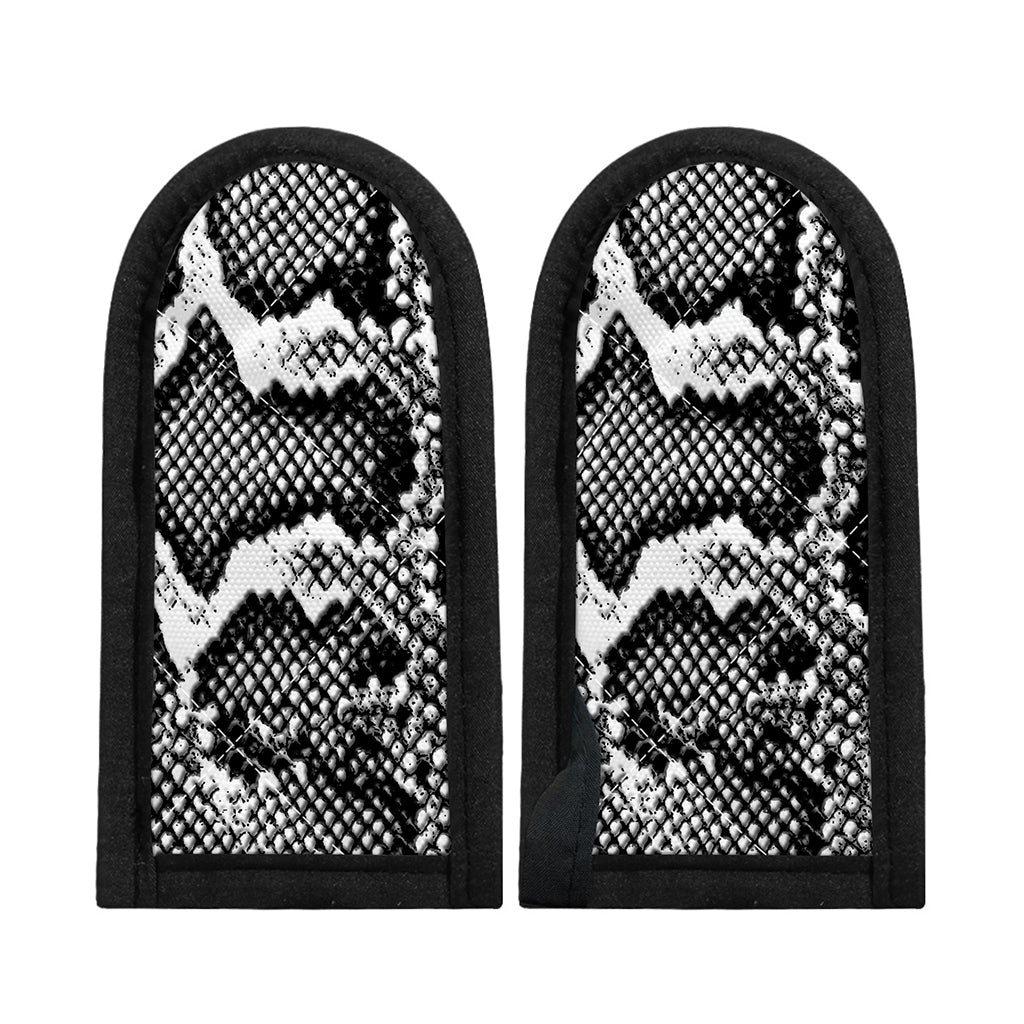 Black And White Snakeskin Print Skillet Handle Cover