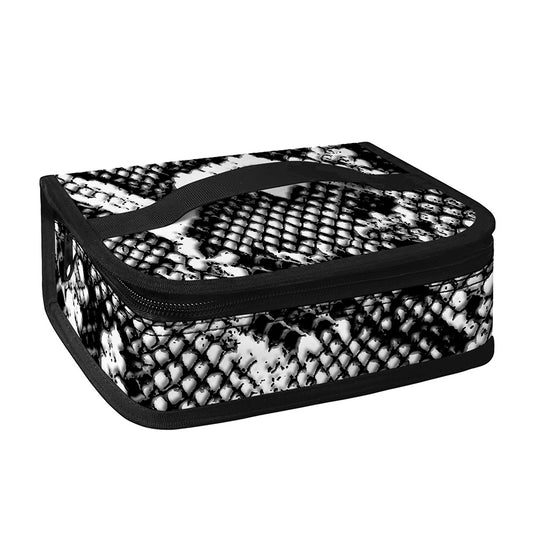 Black And White Snakeskin Print Small Lunch Bag