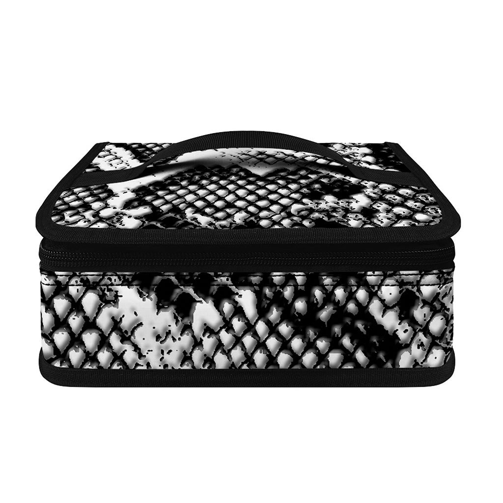 Black And White Snakeskin Print Small Lunch Bag