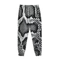 Black And White Snakeskin Print Sweatpants