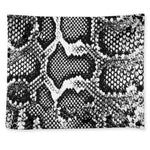 Black And White Snakeskin Print Tapestry