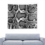 Black And White Snakeskin Print Tapestry