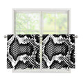 Black And White Snakeskin Print Tier Curtains