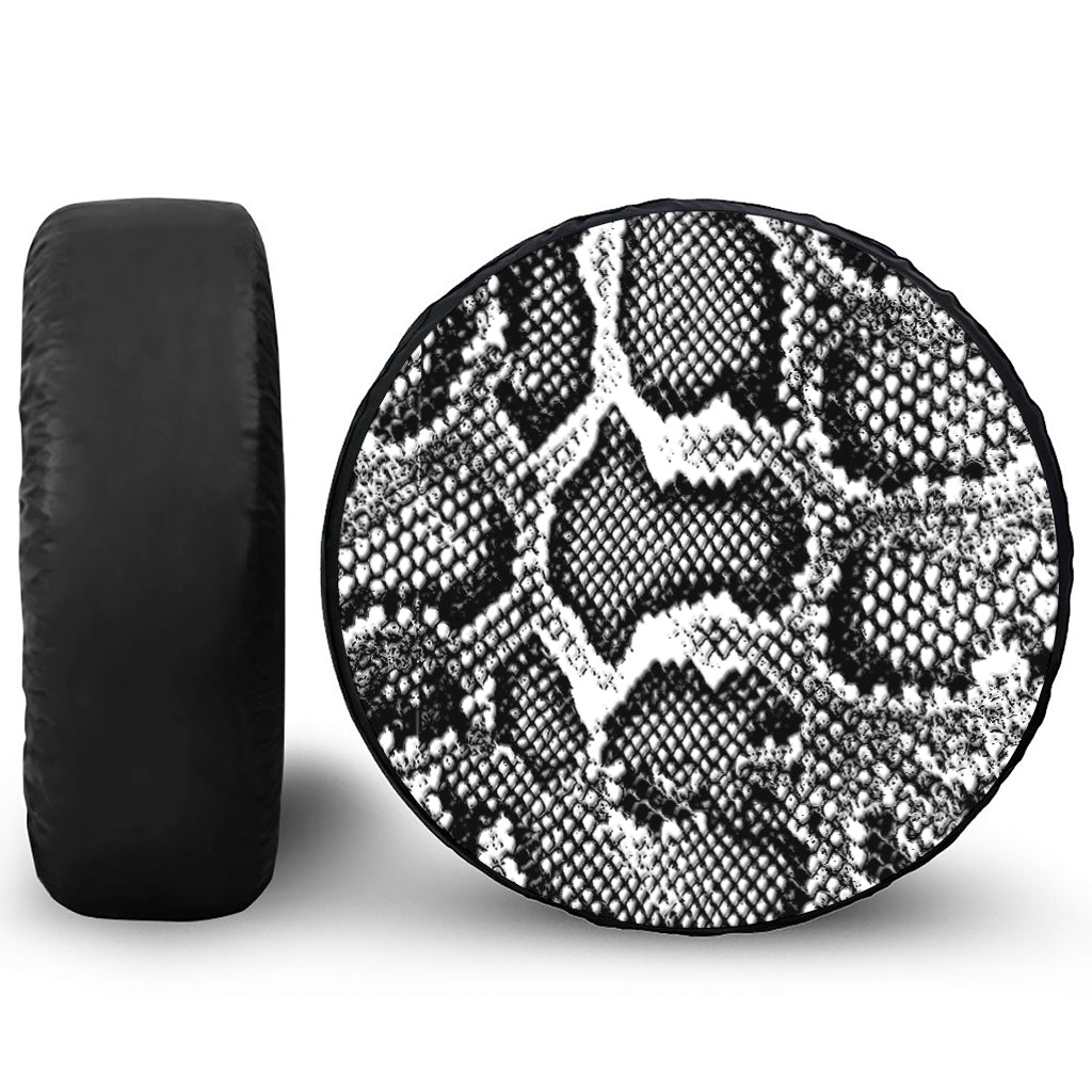 Black And White Snakeskin Print Tire Cover