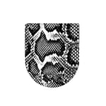 Black And White Snakeskin Print Toilet Lid Cover