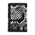 Black And White Snakeskin Print Trifold Wallet