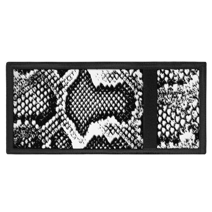 Black And White Snakeskin Print Trifold Wallet