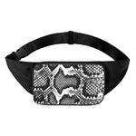 Black And White Snakeskin Print Waist Bag