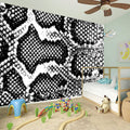 Black And White Snakeskin Print Wall Sticker