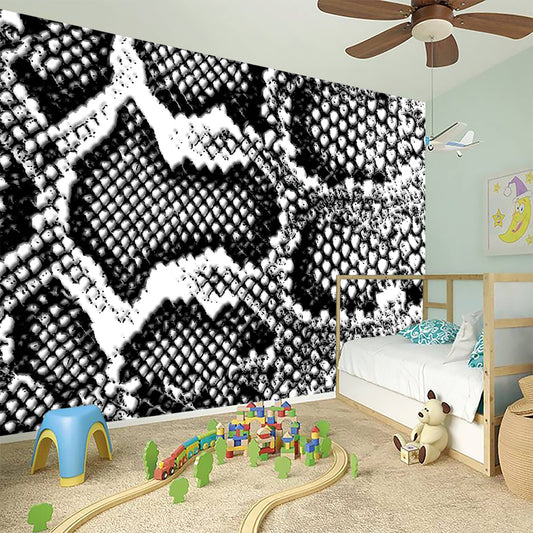Black And White Snakeskin Print Wall Sticker