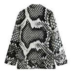 Black And White Snakeskin Print Women's Blazer