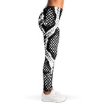 Black And White Snakeskin Print Women's Leggings