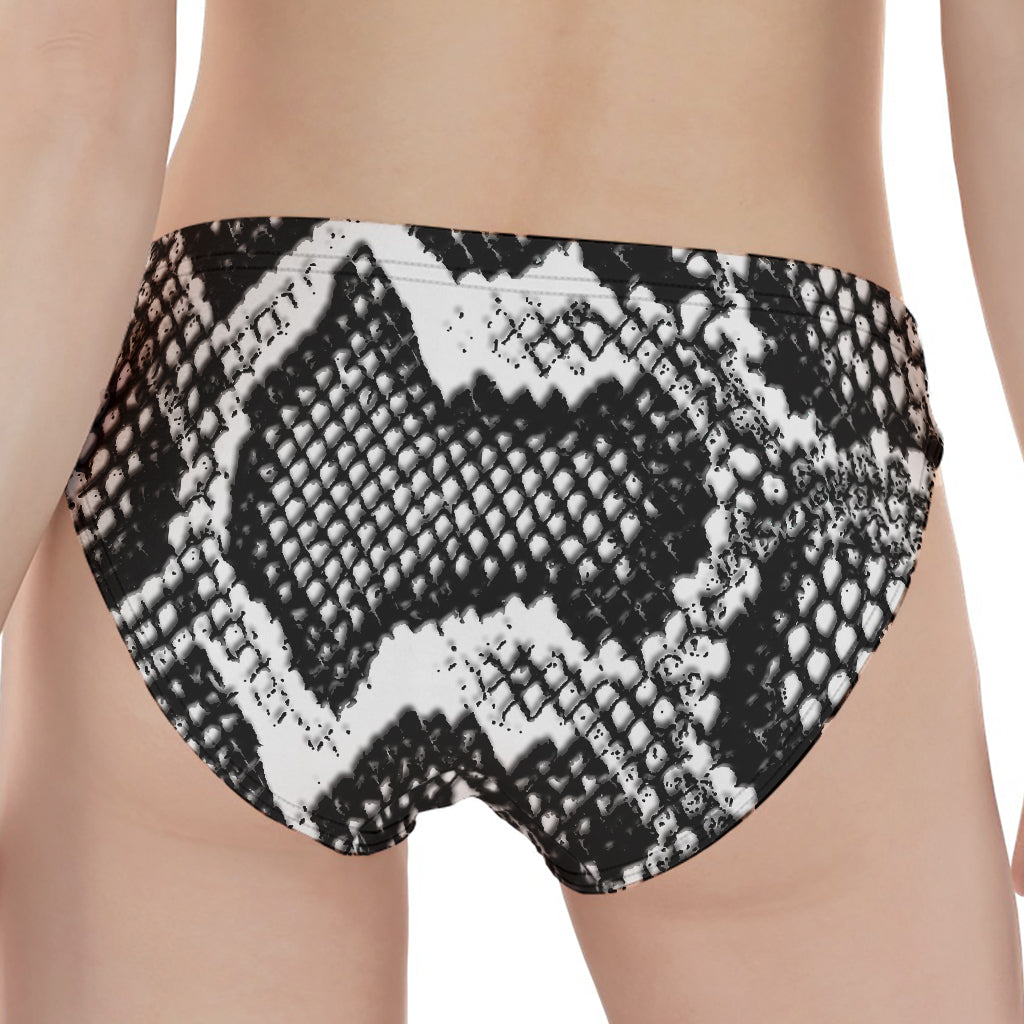 Black And White Snakeskin Print Women's Panties