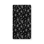 Black And White Snowflake Pattern Print Baby Crib Sheet