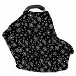 Black And White Snowflake Pattern Print Baby Seat Cover