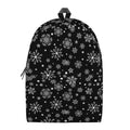 Black And White Snowflake Pattern Print School Backpack