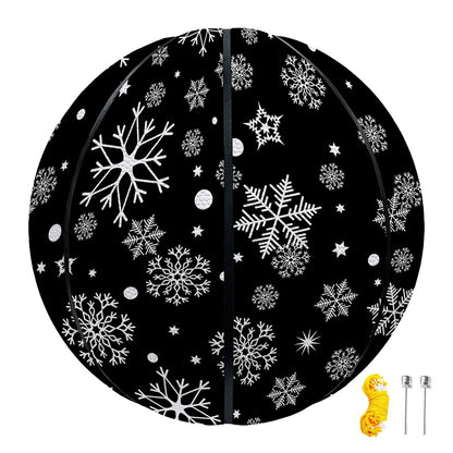 Black And White Snowflake Pattern Print Basketball