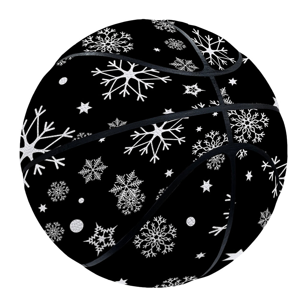 Black And White Snowflake Pattern Print Basketball