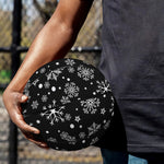 Black And White Snowflake Pattern Print Basketball