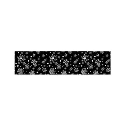 Black And White Snowflake Pattern Print Bed Runner
