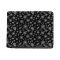 Black And White Snowflake Pattern Print Bifold Wallet