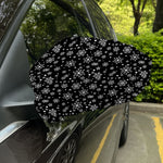 Black And White Snowflake Pattern Print Car Side Mirror Covers