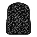Black And White Snowflake Pattern Print Casual Backpack