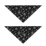 Black And White Snowflake Pattern Print Dog Bandana