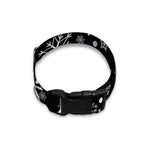 Black And White Snowflake Pattern Print Dog Collar