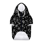 Black And White Snowflake Pattern Print Dog Zip Up Hoodie